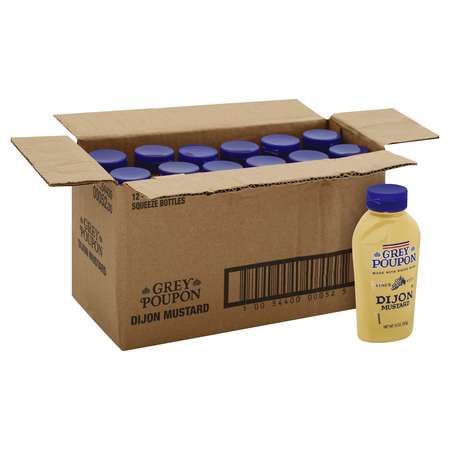 GREY POUPON Grey Poupon Dijon Mustard 10 oz. Bottle, PK12 10054400000525